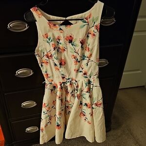 LC Lauren Conrad Floral Dress with Pink and Green Accents